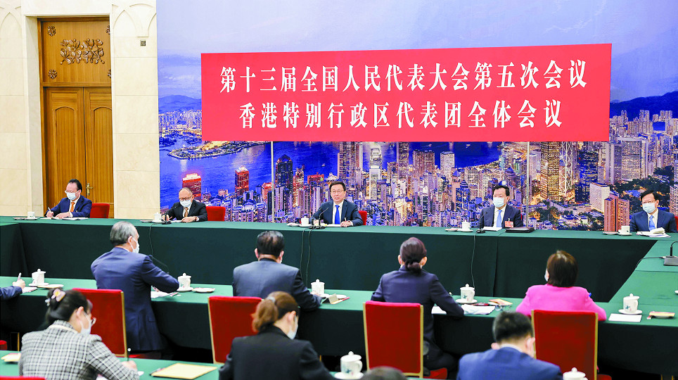 韓正參加香港代表團(tuán)審議 中央全力全方位撐港抗疫