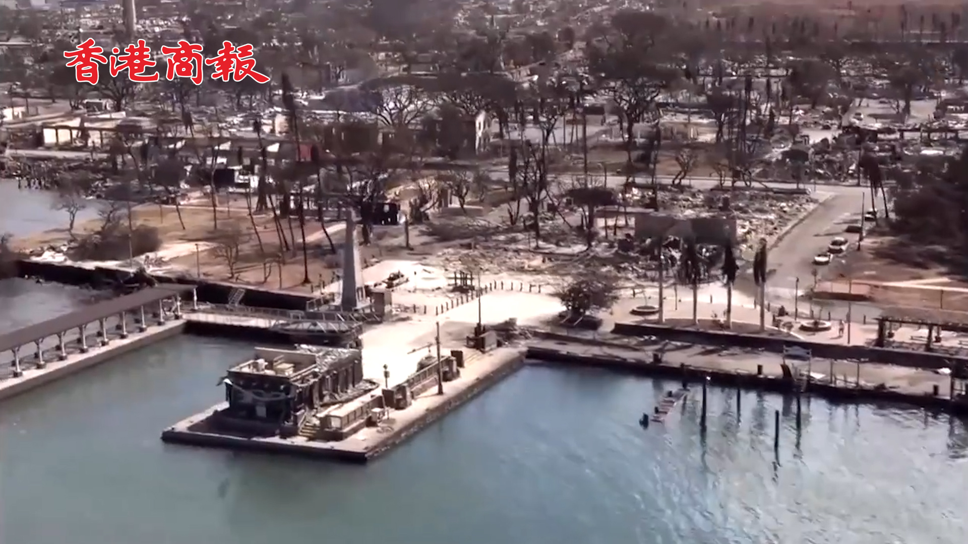 有片丨夏威夷毛伊島山火前後景象對(duì)比 鬱鬱蔥蔥美景幾乎成了廢墟