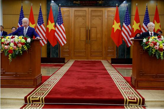 拜登訪越南與阮富仲會(huì)面 爭(zhēng)取提升美越關(guān)係