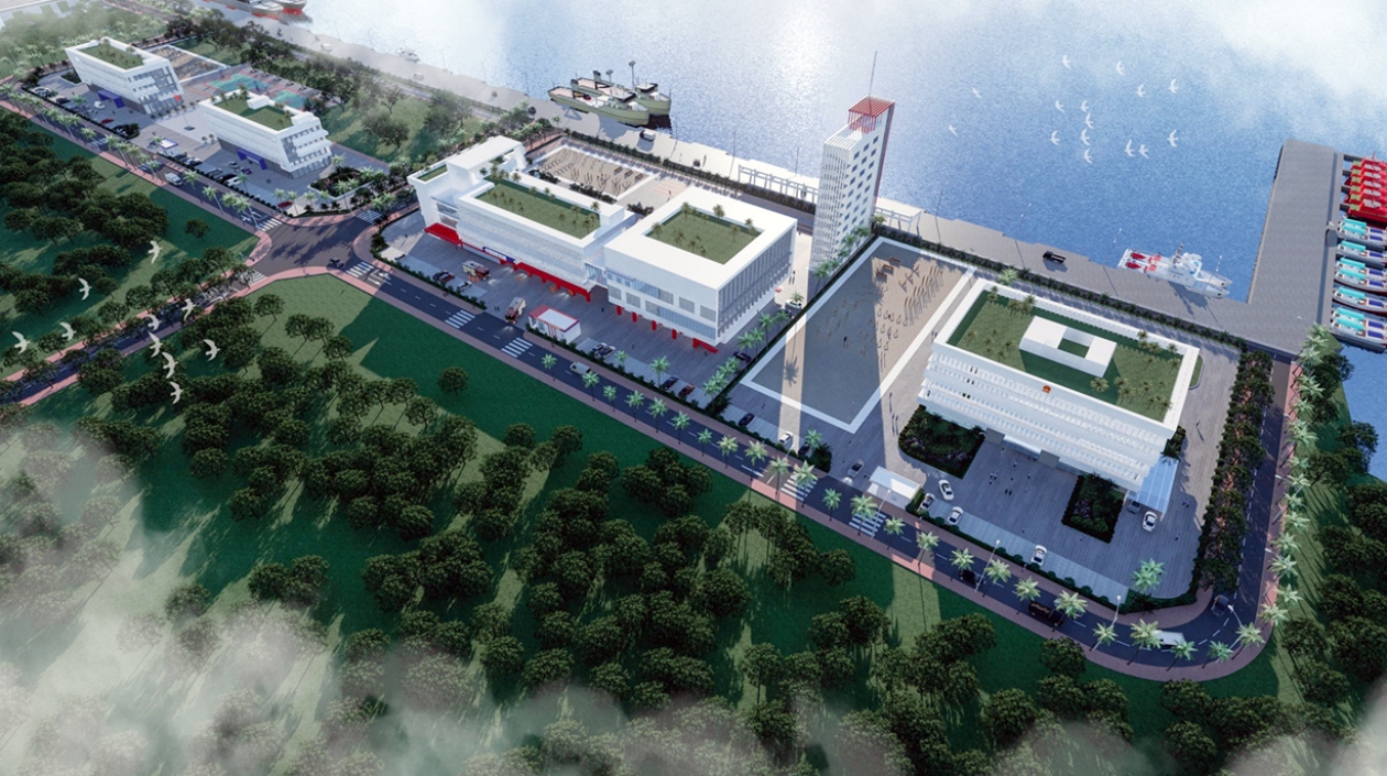 中交四航局提前完成?？诰C合執(zhí)法碼頭地下室封頂