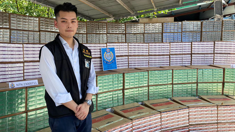 警方搗破元朗私煙儲(chǔ)存?zhèn)} 檢值4000萬(wàn)元私煙 拘捕2人