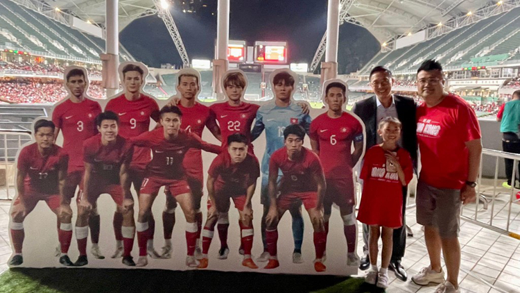 世界盃外圍賽港足4:0大勝不丹 楊潤(rùn)雄等官員現(xiàn)身打氣