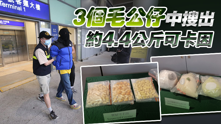 外籍男學(xué)生運(yùn)毒入境被補(bǔ) 海關(guān)機(jī)場檢540萬元可卡因