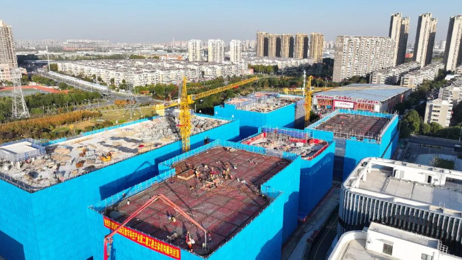 合肥新站高新區(qū)數(shù)字科技產(chǎn)業(yè)園二期全面封頂