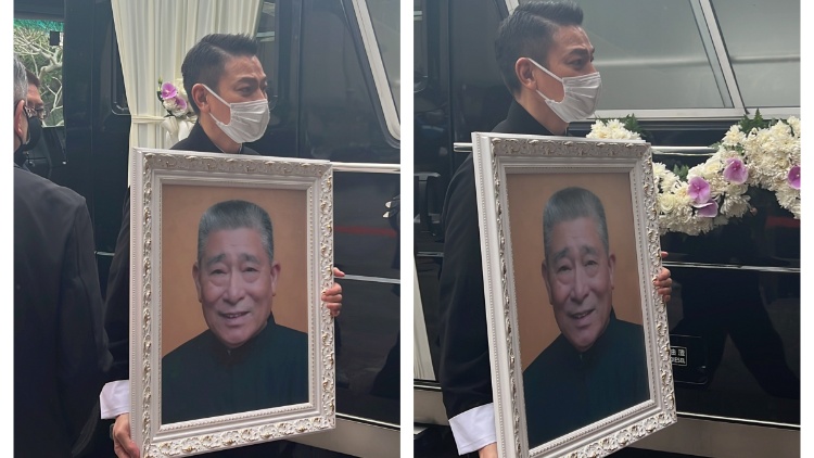 圖集｜?劉德華父親出殯 靈車抵達火葬場