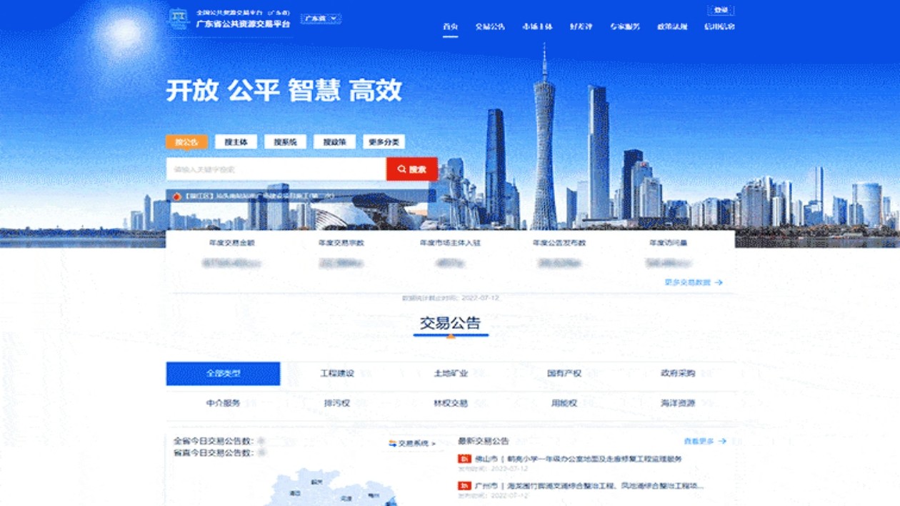 粵公共資源交易平臺服務(wù)評估結(jié)果出爐 來看看哪些城市做得更好