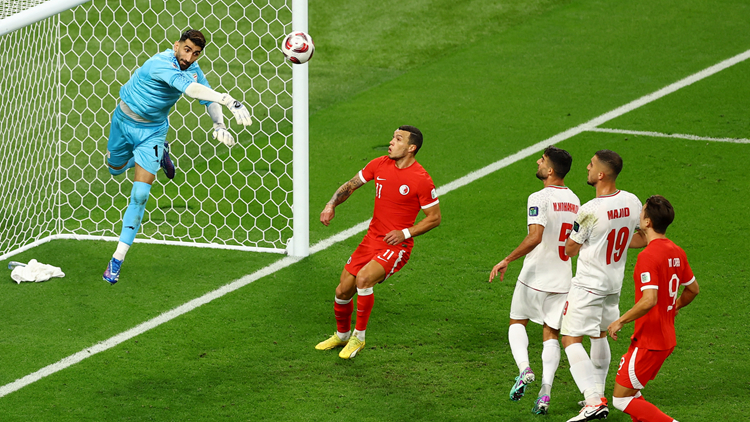 亞洲盃C組次輪賽 港足力戰(zhàn)0:1負(fù)伊朗