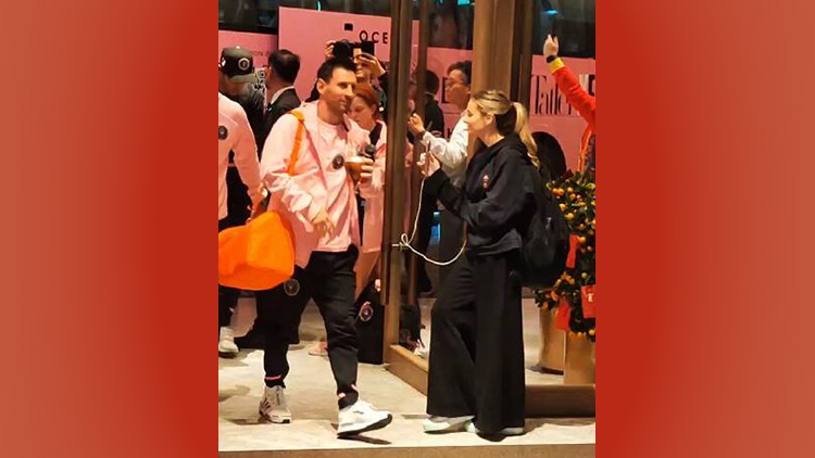 有片｜球王美斯已抵達下榻酒店