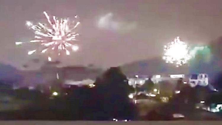 長(zhǎng)沙灣元朗非法燃放煙花 響聲震耳欲聾