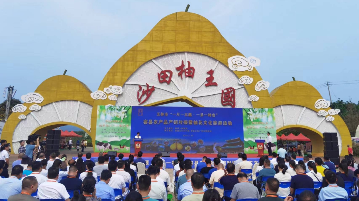 桂容縣舉行農(nóng)產(chǎn)品產(chǎn)銷對(duì)接暨柚花文化旅遊活動(dòng)