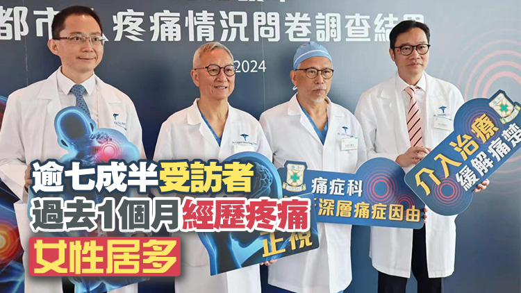 逾四成受訪者有長期慢性疼痛 ?？漆t(yī)生指不容忽視