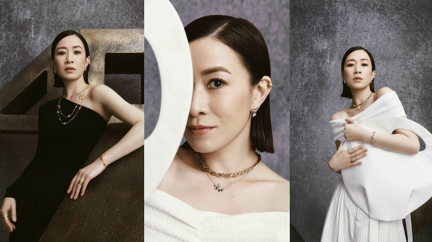 【時(shí)尚】佘詩曼演繹幾何美學(xué)系列足金珠寶