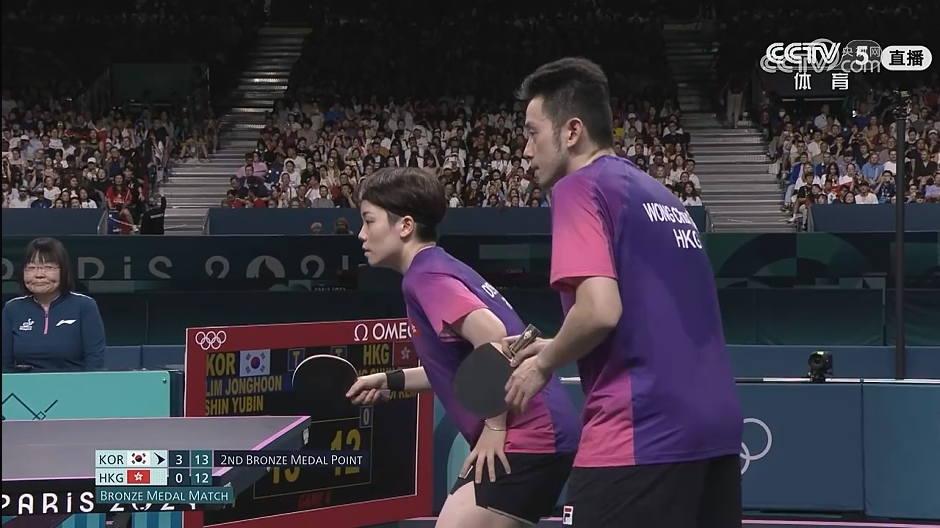 巴黎奧運(yùn) | 乒乓球混雙 港隊(duì)不敵韓國(guó)隊(duì)無緣獎(jiǎng)牌