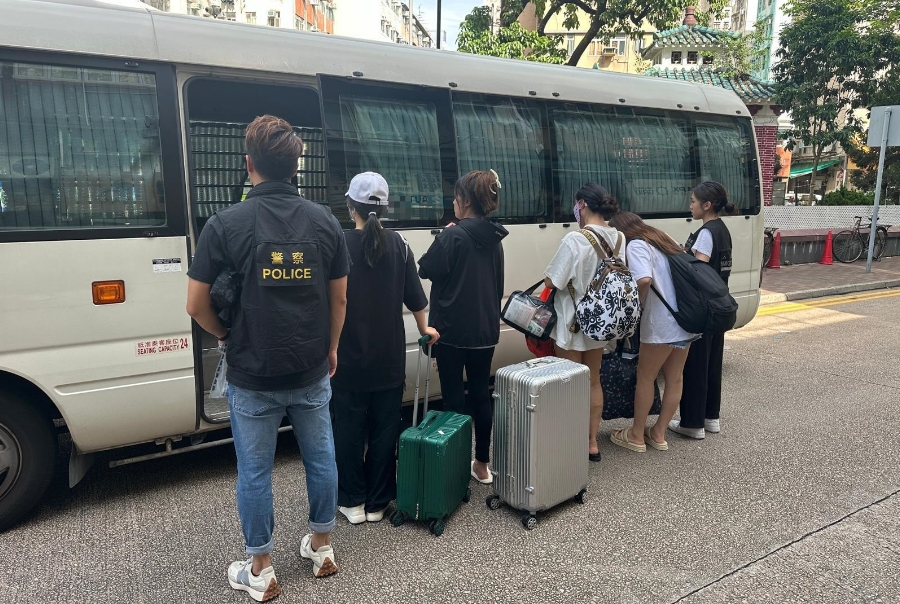 警方大埔上水掃黃 拘捕15名女子