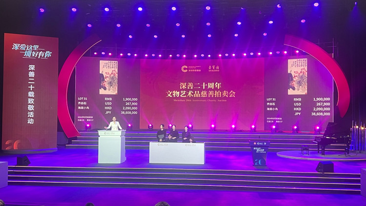 「深善二十周年——文物藝術(shù)品慈善拍賣會」舉槌