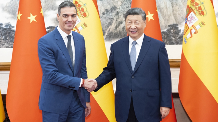 習(xí)近平會(huì)見(jiàn)西班牙首相桑切斯