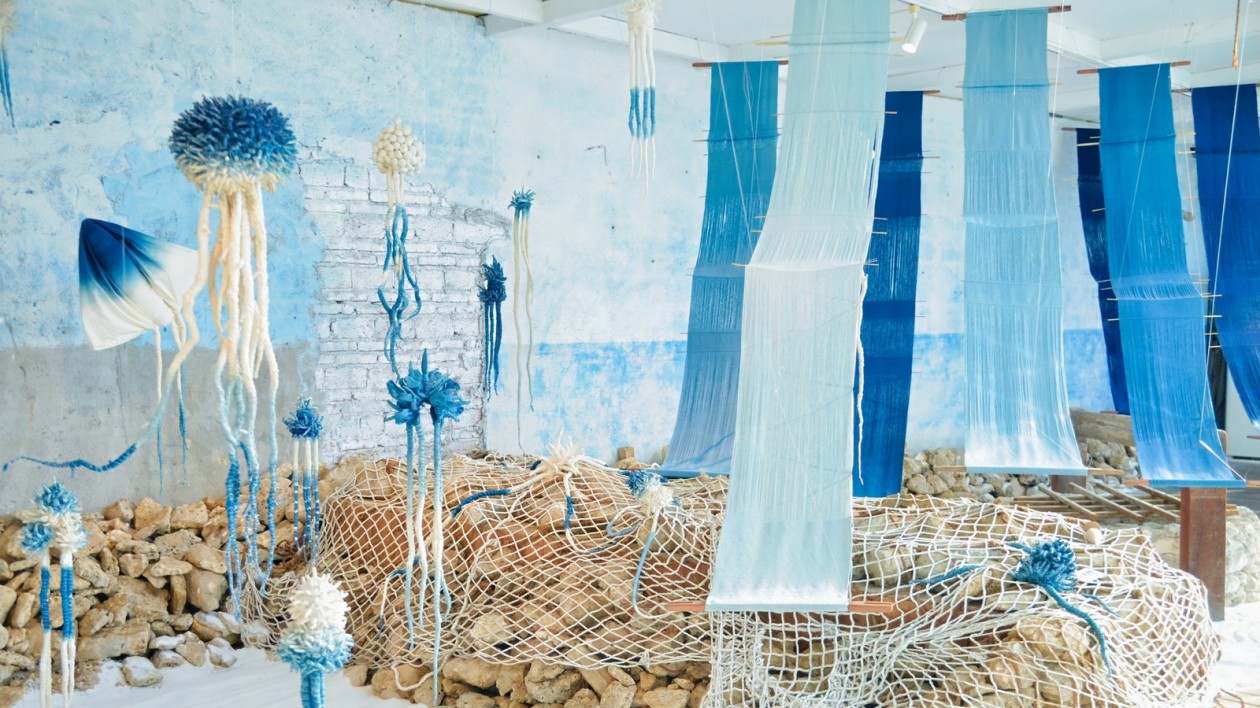 三亞西島展出118件藝術(shù)作品與國同慶