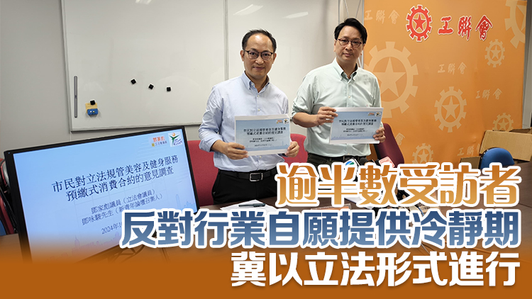 調(diào)查指逾八成受訪者支持預(yù)繳式消費(fèi)設(shè)法定冷靜期