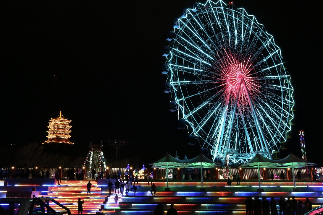 免費！國慶假期 黑龍江寶清水幕燈光秀精彩亮相