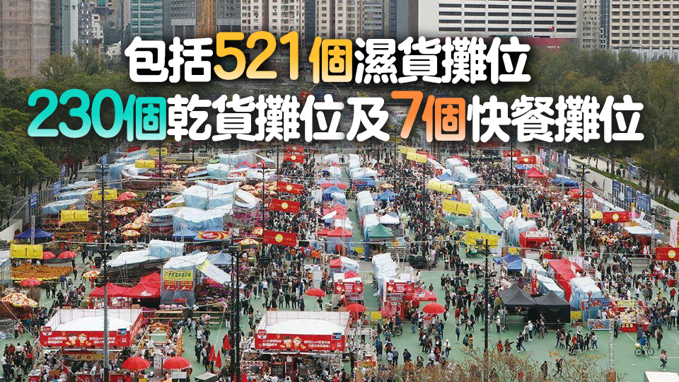 新界2025年農(nóng)曆年宵市場(chǎng)758個(gè)攤位11·1起競(jìng)投