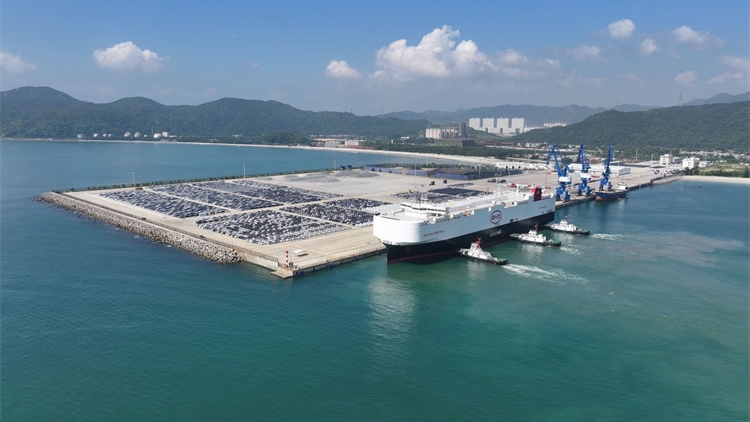 深圳港小漠港區(qū)汽車今年累計(jì)出口超5萬(wàn)輛