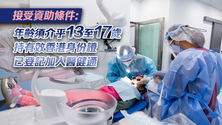 青少年護齒共同治理先導計劃3·20起推出 合資格青少年每年接受一次200元資助