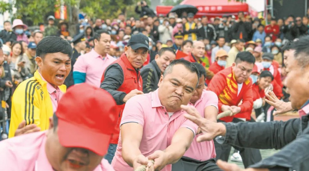 「繩」采飛揚聚民心！?？邶埲A冼夫人文化節(jié)拔河比賽開賽