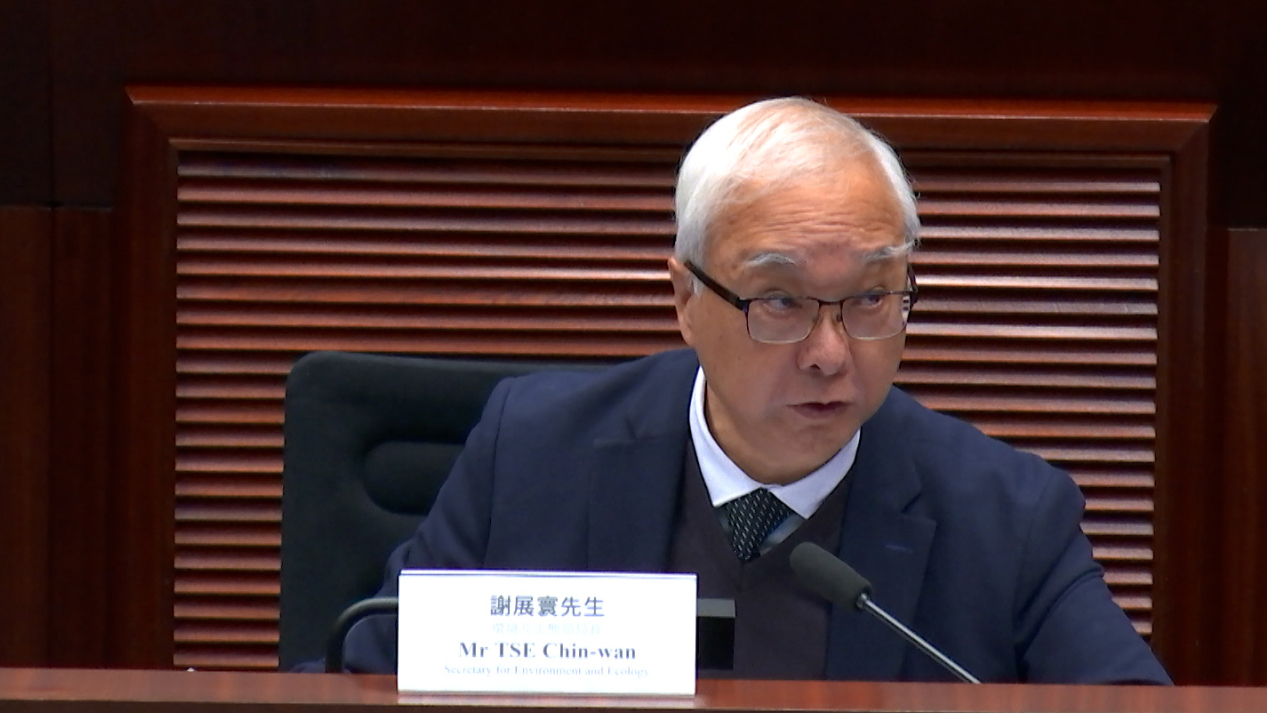 謝展寰：本港空氣質(zhì)素和水質(zhì)均已大幅改善 三區(qū)排水口污染量大減9成