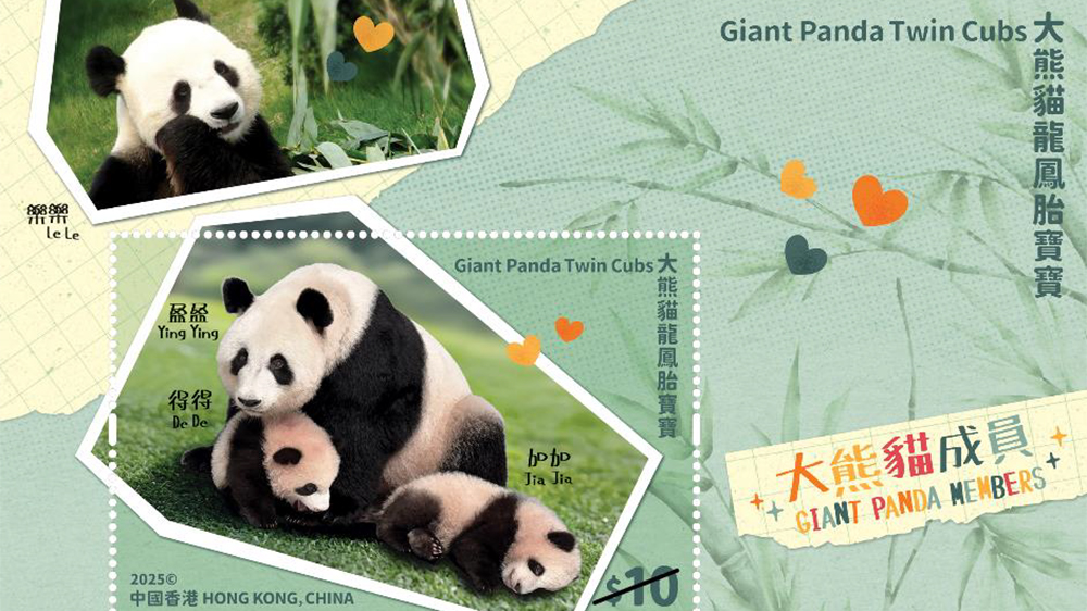 香港郵政下半年將發(fā)行5套特別郵票 「大熊貓龍鳳胎寶寶」成亮點(diǎn)