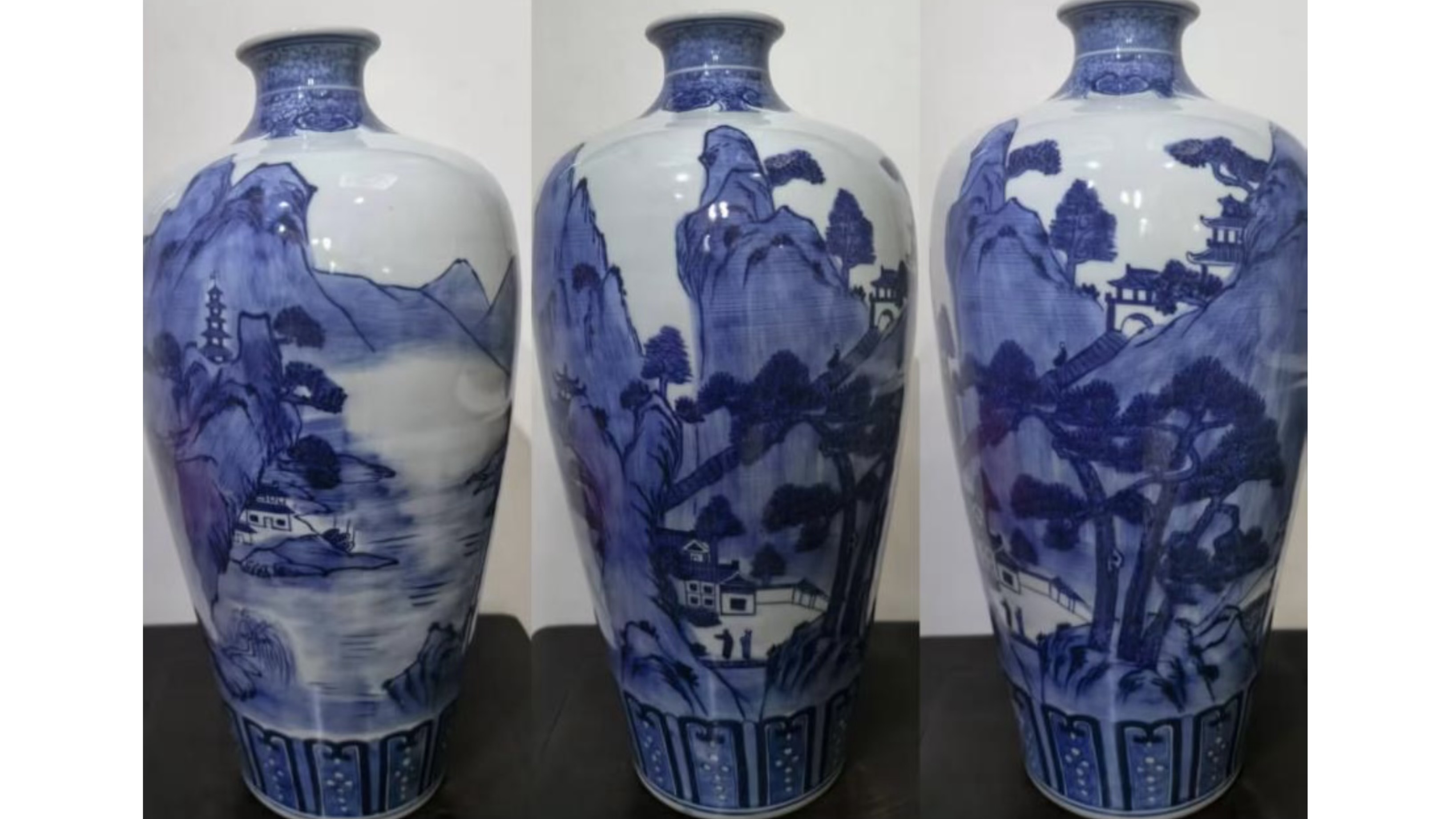 江山入瓶，瓷韻黃山 ——70年代青花寫意山水《黃山》梅瓶鑒賞