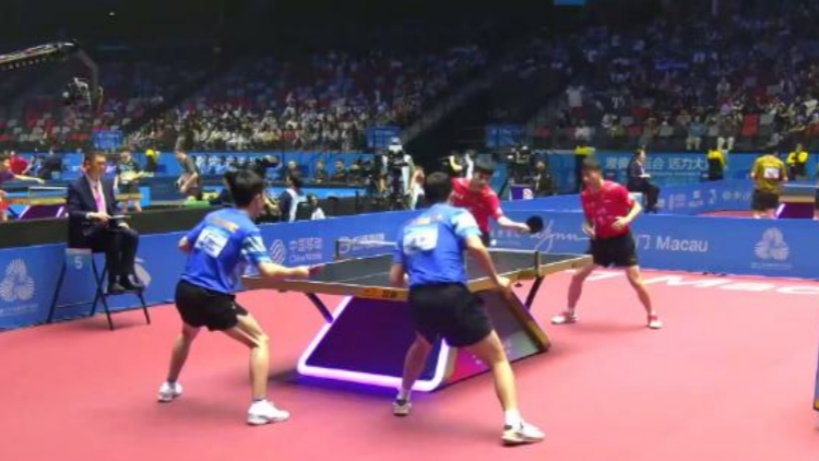 全運會乒乓球男團小組賽 許昕/周愷戰(zhàn)勝馬龍/黃友政