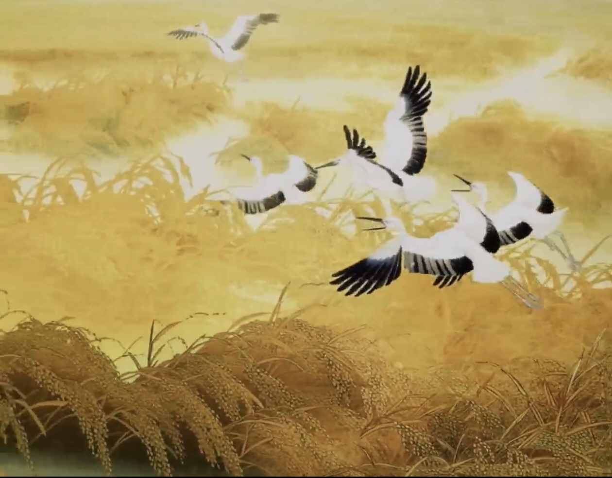 有片|山海氣象潤京城！楊德衡經(jīng)典畫作《稻香季節(jié)》綻放遼寧美術(shù)風采