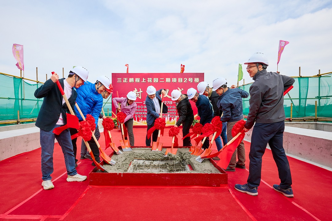  匠心築家     三正鵬程上花園二期2號(hào)樓喜封金頂