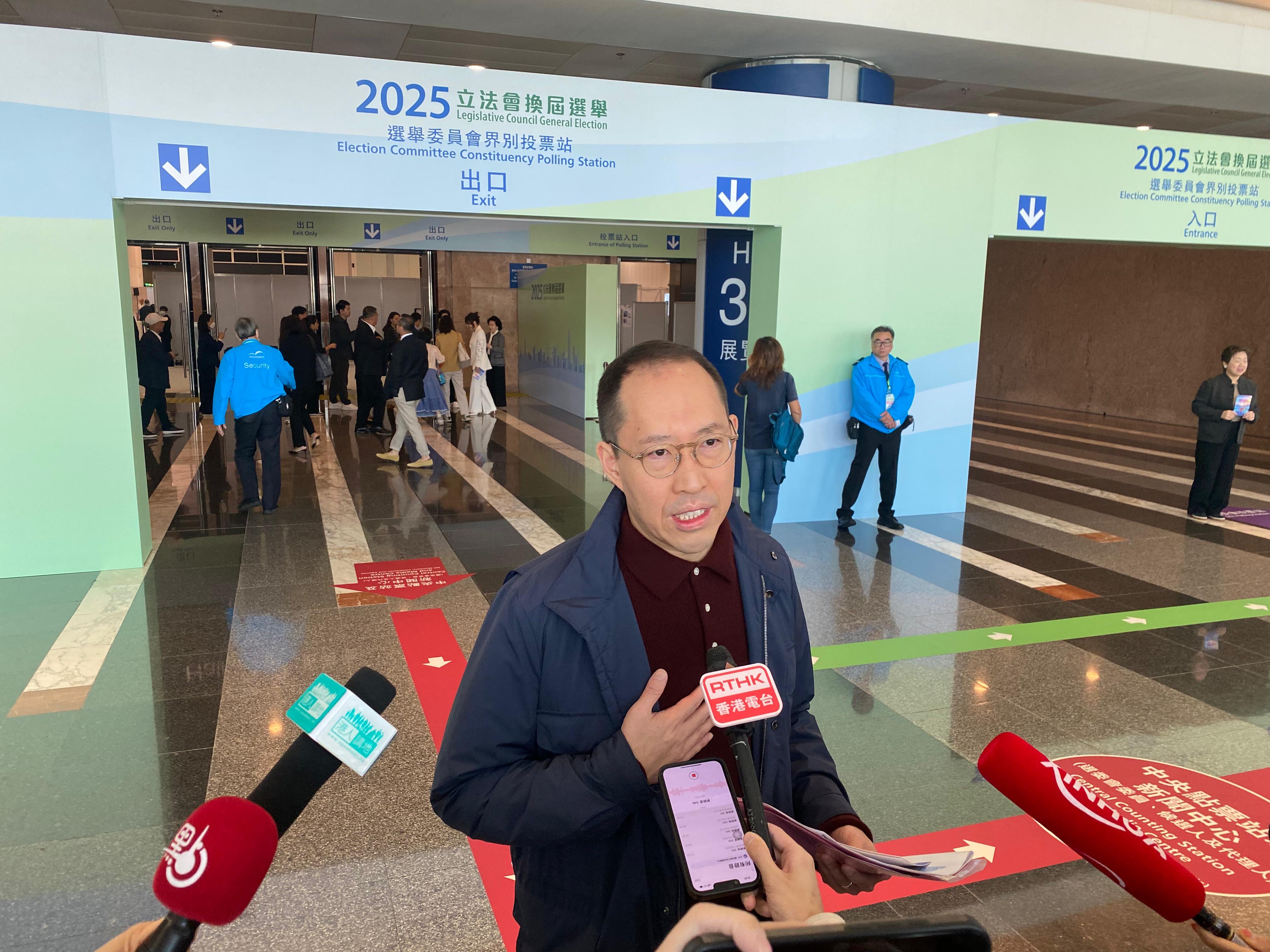 立法會(huì)選舉 | 黃永光：呼籲已登記選民為香港未來投下重要一票