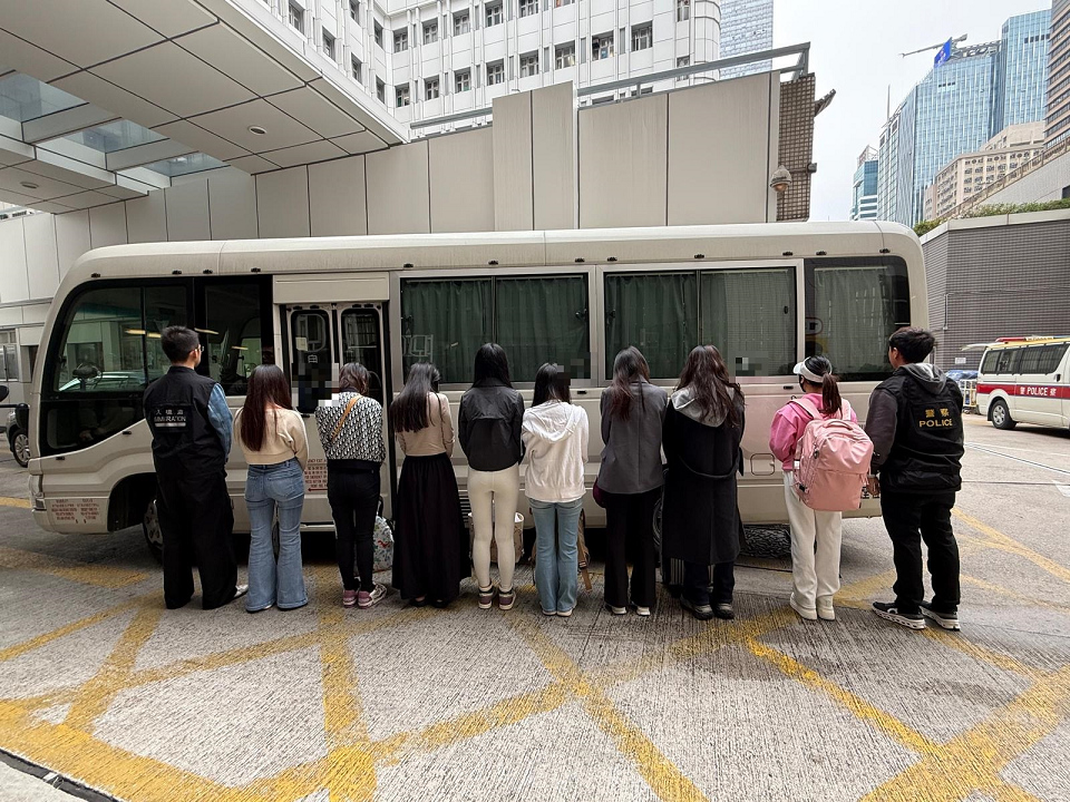 警方入境處反罪惡行動(dòng) 拘10女涉違反逗留條件