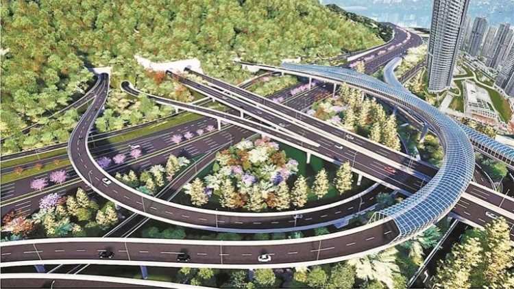 深圳首個(gè)智能化全互通立交橋?qū)⒘料鄡S城東路 「建這個(gè)立交橋跟搭樂(lè)高一樣」