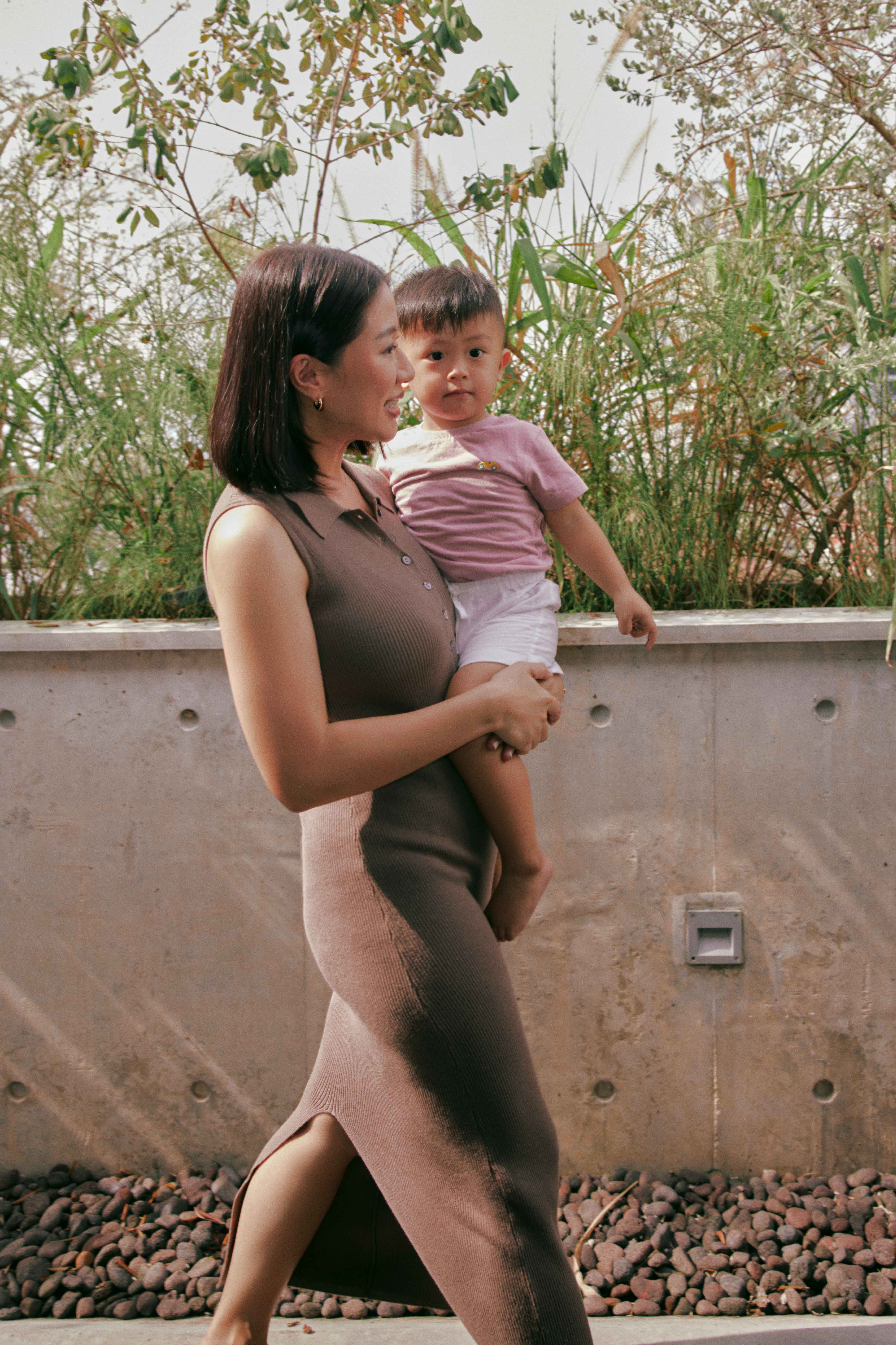 Embrace_Lindsey Maternity Nursing Button Down Knit Dress (Taupe).jpg