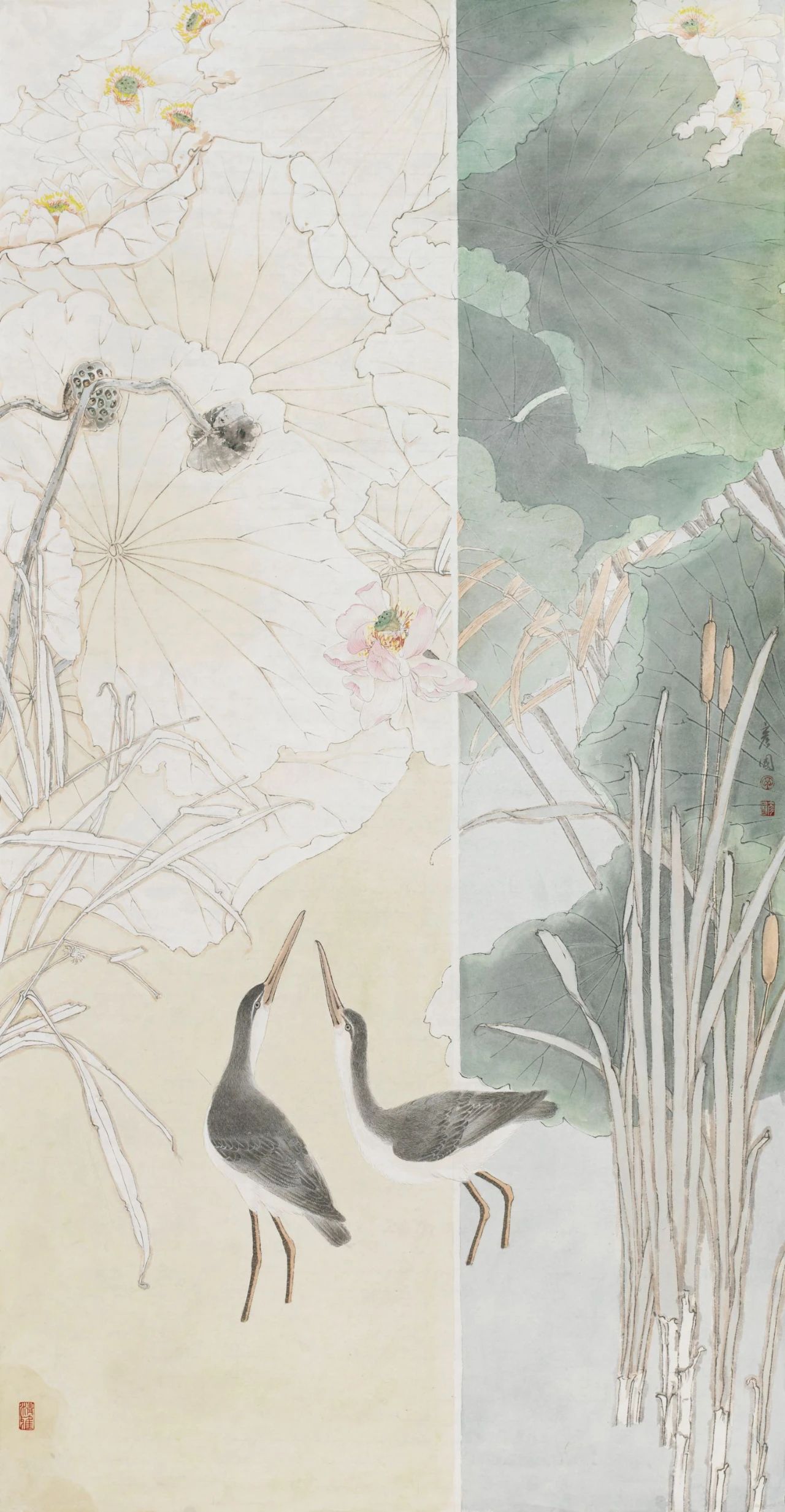 丁彥國(guó) 《碧池清影》 136cm×68cm 紙本設(shè)色 2022.jpeg